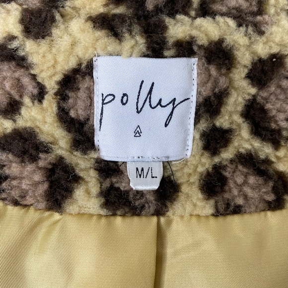 Princess Polly leopard print heavy fleece jacket size M/L - Picture 5 of 5